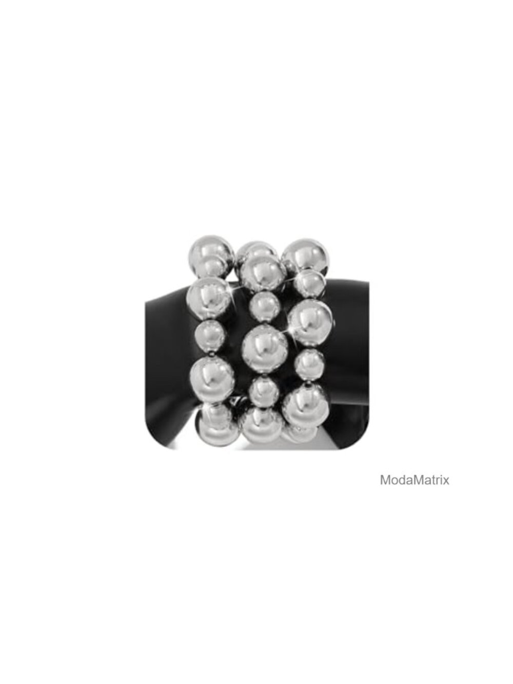 Chunky Beaded Stretch Bracelets Set for Women - Stackable Punk Jewelry